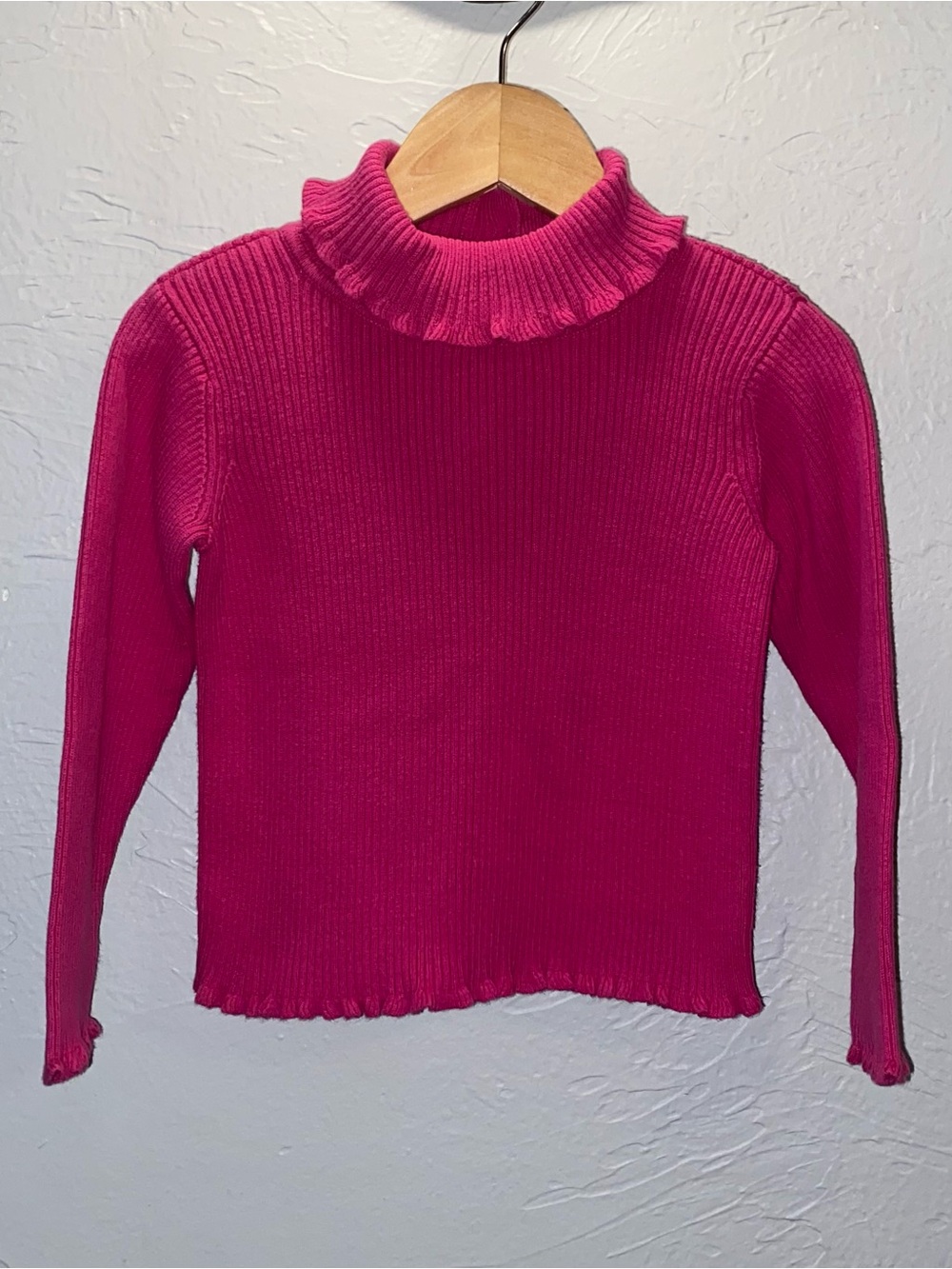 Gymboree Girls Vintage Very Berry Ribbed Ruffled Turtleneck Sweater Size 3T - Picture 2 of 9